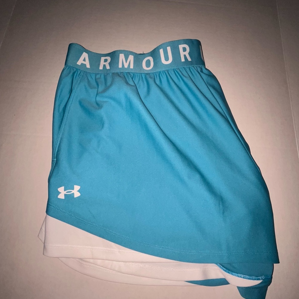 Under Armour Play Up 3.0 Glacier Blue & White Pull On Shorts Size 3X New